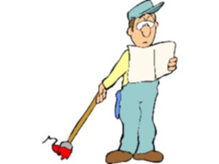 Sticker Custom Preview Image #094236 Occupations Cartoons Painter13