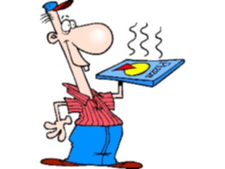 Sticker Custom Preview Image #094272 Occupations Cartoons Pizza Delivery Guy1