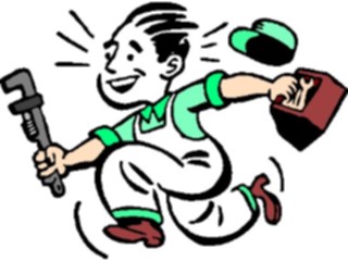 Sticker Custom Preview Image #094279 Occupations Cartoons Plumber06
