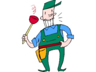 Sticker Custom Preview Image #094280 Occupations Cartoons Plumber07