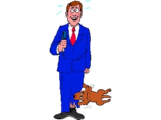 Sticker Custom Preview Image #094312 Occupations Cartoons Reporter Hurting