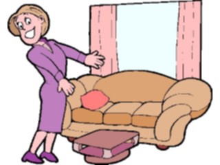 Sticker Custom Preview Image #094329 Occupations Cartoons Salesperson Furniture