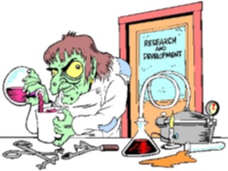 Sticker Custom Preview Image #094351 Occupations Cartoons Scientist Mad