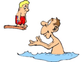 Sticker Custom Preview Image #094382 Occupations Cartoons Swim Instructor