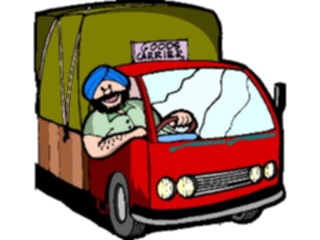 Sticker Custom Preview Image #094400 Occupations Cartoons Truck Driver2