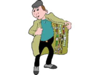 Sticker Custom Preview Image #094408 Occupations Cartoons Watch Salesman