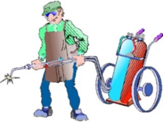 Sticker Custom Preview Image #094411 Occupations Cartoons Welder2