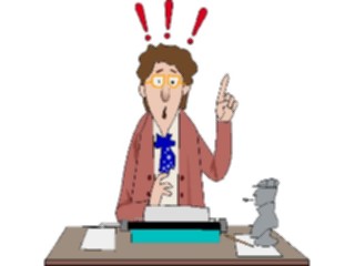 Sticker Custom Preview Image #094417 Occupations Cartoons Writer3