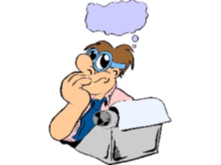 Sticker Custom Preview Image #094418 Occupations Cartoons Writer4