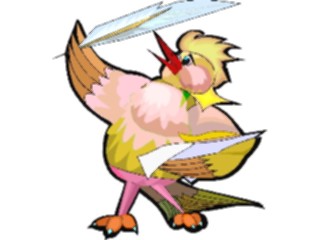 Sticker Custom Preview Image #094419 Occupations Cartoons Writer Bird