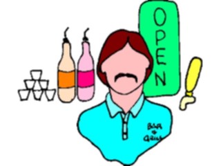 Sticker Custom Preview Image #094442 Occupations Images Bartender