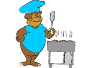 Sticker Custom Preview Image #094864 Outdoor Recreation Barbeques Picnics Barbeque Bear2