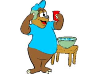 Sticker Custom Preview Image #094874 Outdoor Recreation Barbeques Picnics Bear Cold Drink