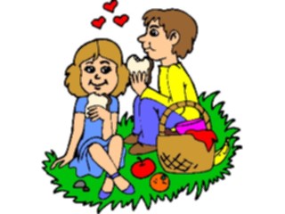 Sticker Custom Preview Image #094892 Outdoor Recreation Barbeques Picnics Coupleat Picnic