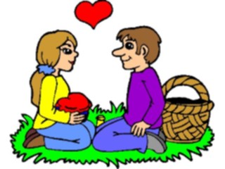 Sticker Custom Preview Image #094943 Outdoor Recreation Barbeques Picnics Picnic Couple2