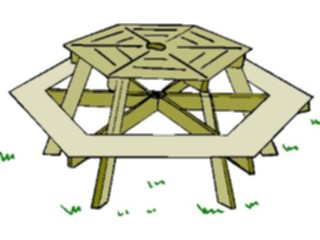 Sticker Custom Preview Image #094952 Outdoor Recreation Barbeques Picnics Picnic Table4