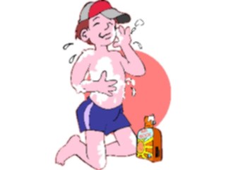 Sticker Custom Preview Image #094992 Outdoor Recreation Beach Water Applying Lotion2