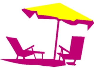 Sticker Custom Preview Image #095021 Outdoor Recreation Beach Water Beach Chairs Umbrella