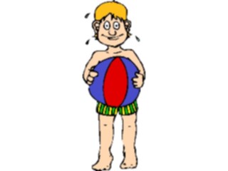 Sticker Custom Preview Image #095101 Outdoor Recreation Beach Water Boywith Beach Ball1