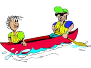 Sticker Custom Preview Image #095165 Outdoor Recreation Beach Water Canoeing Couple2