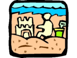 Sticker Custom Preview Image #095173 Outdoor Recreation Beach Water Child Making Sandcastle