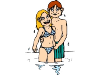 Sticker Custom Preview Image #095179 Outdoor Recreation Beach Water Couplein Water