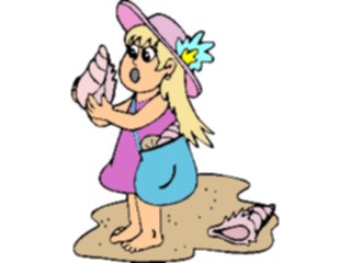 Sticker Custom Preview Image #095257 Outdoor Recreation Beach Water Girl Seashells