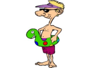 Sticker Custom Preview Image #095418 Outdoor Recreation Beach Water Manwith Pool Toy1