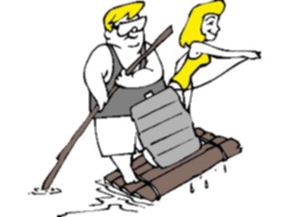 Sticker Custom Preview Image #095484 Outdoor Recreation Beach Water Rafting Cartoon