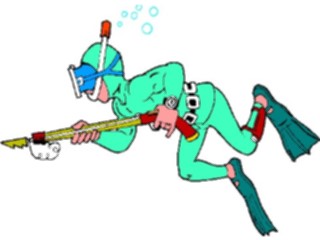 Sticker Custom Preview Image #095605 Outdoor Recreation Beach Water Snorkelerwith Speargun