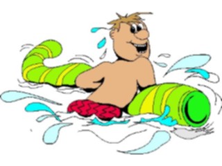 Sticker Custom Preview Image #095771 Outdoor Recreation Beach Water Swimmer Resting1