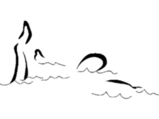 Sticker Custom Preview Image #095774 Outdoor Recreation Beach Water Swimmer Sketch1