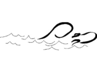 Sticker Custom Preview Image #095776 Outdoor Recreation Beach Water Swimmer Sketch3