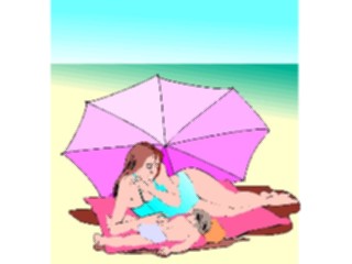 Sticker Custom Preview Image #095836 Outdoor Recreation Beach Water Under Umbrella