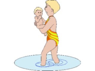 Sticker Custom Preview Image #095957 Outdoor Recreation Beach Water Woman Childin Water1