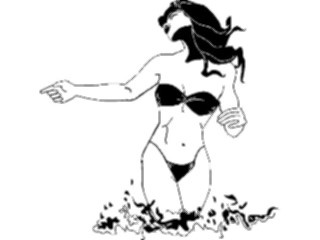 Sticker Custom Preview Image #095961 Outdoor Recreation Beach Water Womanin Water