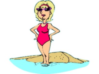 Sticker Custom Preview Image #095964 Outdoor Recreation Beach Water Womanon Beach2