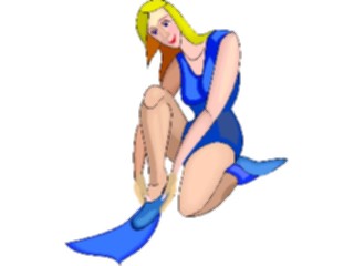 Sticker Custom Preview Image #095971 Outdoor Recreation Beach Water Womanwith Flippers