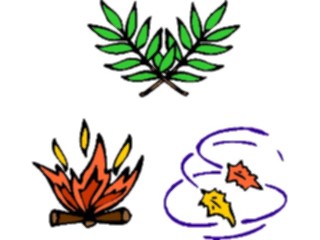 Sticker Custom Preview Image #096014 Outdoor Recreation Camping Campfire Leaves