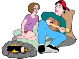 Sticker Custom Preview Image #096015 Outdoor Recreation Camping Campfire Songs