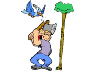 Sticker Custom Preview Image #096040 Outdoor Recreation Camping Chopping Down Tree