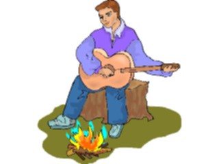 Sticker Custom Preview Image #096062 Outdoor Recreation Camping Guitaristby Campfire