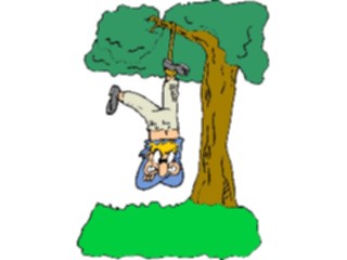 Sticker Custom Preview Image #096084 Outdoor Recreation Camping Man Hangingfrom Tree