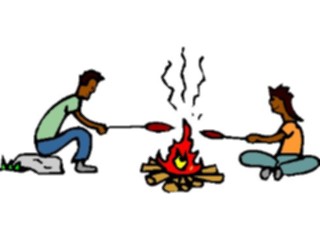 Sticker Custom Preview Image #096104 Outdoor Recreation Camping Roasting Hot Dogs