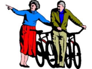 Sticker Custom Preview Image #096304 Outdoor Recreation Cycling Cycling Couple1