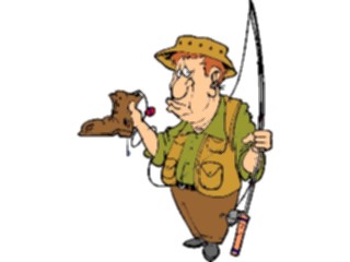 Sticker Custom Preview Image #096382 Outdoor Recreation Fishing Fisherman Catching Shoe