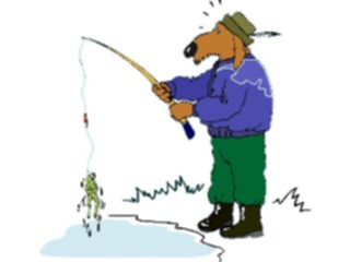 Sticker Custom Preview Image #096528 Outdoor Recreation Fishing Fishing Dog2