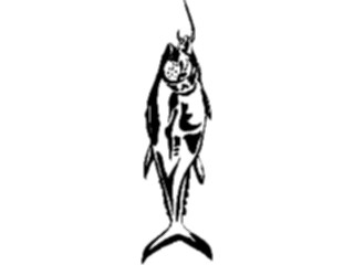 Sticker Custom Preview Image #096597 Outdoor Recreation Fishing Hooked Fish