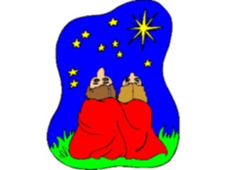 Sticker Custom Preview Image #096699 Outdoor Recreation General Couple Stargazing