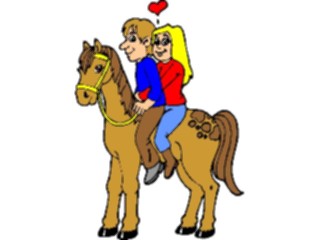 Sticker Custom Preview Image #096770 Outdoor Recreation General Horseback Riding Couple